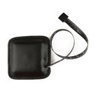 Mini Black Dual-Sided Luxurious Genuine Leather Elastic Apparel Measuring Tape With Custom Brand