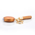 Leather Covered Elegant Personalised Sewing Tape Measure With Tassel Keychain