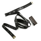 Wintape 60 Inches Cool Black Anti-Stretch Non-Deformed Safe Body Measurement Dieting Soft PE Plastic Flexible Ruler