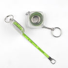 Green Small Metal Measuring Tape 80 Inches 2m With Transparent ABS Plastic Casing