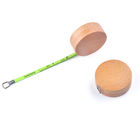Geometric Shape Metal Retractable Tape Measure 6ft 2m With Maple Wood Housing