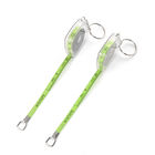 Green Metal Measuring Tape Keychain 2 Meters 80 Inches With Transparent Plastic Shell