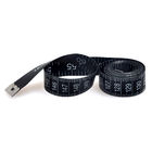 Black Bold Number Body Measuring Tape , Soft Fabric Cloth Sewing Tape Measure OEM