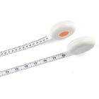 White Round Retractable Fabric Tape Measure Double Sided For 80 Inches 2 Meters