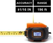 2 In 1 Laser Measure Tape Electronic Smart Measuring Tape Rangefinder Infrared With LCD Digital Display