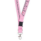 Pink Soft Cloth Tape Measure Lanyard Easy To Carry Work ID Card Light Weight Precise Measurement Tool