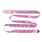 Pink Soft Cloth Tape Measure Lanyard Easy To Carry Work ID Card Light Weight Precise Measurement Tool