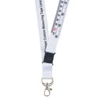 White Textile Ribbon Sling Measuring Ruler Lanyard With Clear Measure Markings Never Leaving Behind