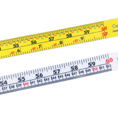 60 Inch Portable Cloth Tape Measure Fractions Decimals Scales In Metric Imperial Measurement System