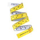 Wintape 60inch portable Cloth Fractions And Decimals scales Tape Measure in metric and imperial measurement system
