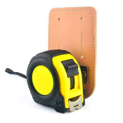 Durable Metal Real Leather Measure Holder Tape For Belt Measuring Tape Holster Bronze Color