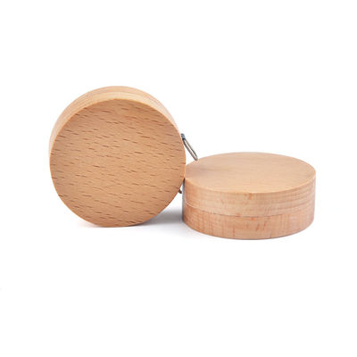 Wintape Custom Round Wooden Mini Steel Tape Measure Stand Out From The Crowd 1m 3ft Fluorescent Green blade measurement