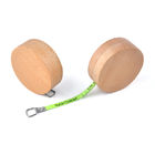 Wintape Custom Round Wooden Mini Steel Tape Measure Stand Out From The Crowd 1m 3ft Fluorescent Green blade measurement