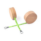 Wintape Custom Round Wooden Mini Steel Tape Measure Stand Out From The Crowd 1m 3ft Fluorescent Green blade measurement