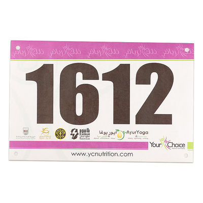 Custom Waterproof And Tearproof Tyvek Paper Material Marathon Race Running Bib Number
