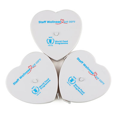 150cm White Heart Tape Measure Accurate Body Mass Index Measurement For Personal Trainers