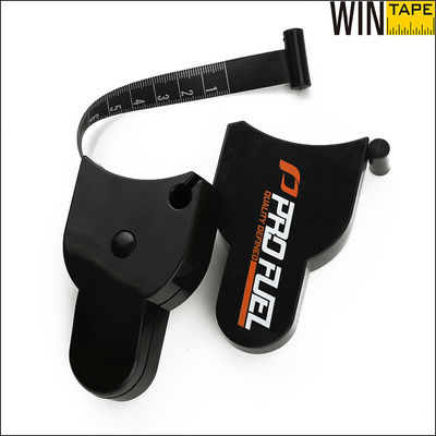Customized Black 1.5 Meter Y Shaped Retractable Body Measuring Tape With ABS case