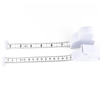 80 Inches White Flexible Girth Or Circumference Self Measuring Tape For Body Personalized With Logo