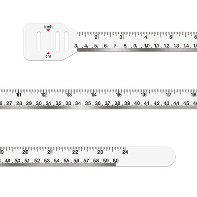 Customized Sturdy PP Plastic Head Mid Upper Arm Circumference Tape 60 Inches For Adults Measuring