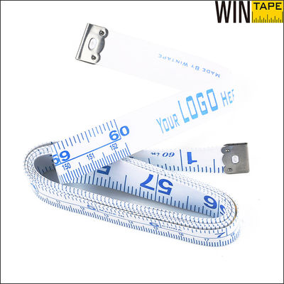 Compact And Easy To Wintape Mini 60-Inch 1.5m  White Waterproof Sewing Body Tape Soft Ruler With Blue Printing