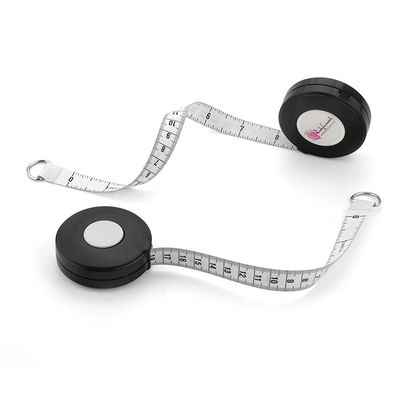 150cm 60 Inch Cute Sewing Cloth Tailor Fabric Metric Inch Retractable Measuring Tape With Logo Sticker