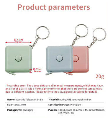 150cm/60 Inch Body Measuring Tape Automatic Telescopic Tape Measuring Ruler Film Body Metric Centimeter Soft Tape