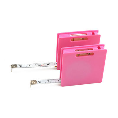 Wintape Cute Little Keychain Square Plastic Tape Measure Portable With Level Site Measurement Promotional Gift Product