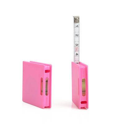 Wintape Cute Little Keychain Square Plastic Tape Measure Portable With Level Site Measurement Promotional Gift Product