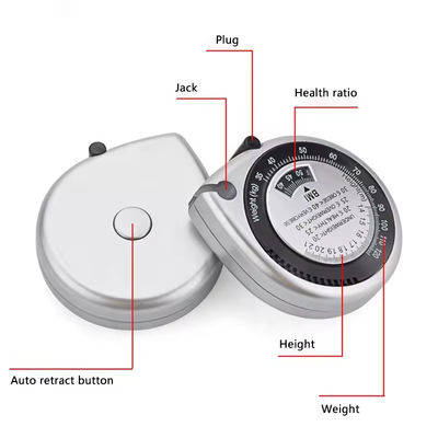 Wholesale 1.5M Tape Measure BMI Healthy Waist Measure Water Drop Plastic Ruler Automatic Retractable Gift Measuring Tape