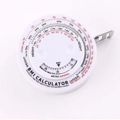 Wintape Promotion Round BMI Calculator With Measure Tape For Who Trying To Lose Weight Keep Track