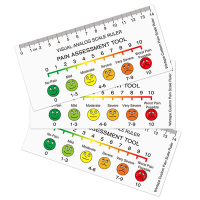 Wintape Customized Visual Analog Scale Ruler Pain Assessment Scale Tool Verbal Rating Scale Wong-Baker Tape In Hospital