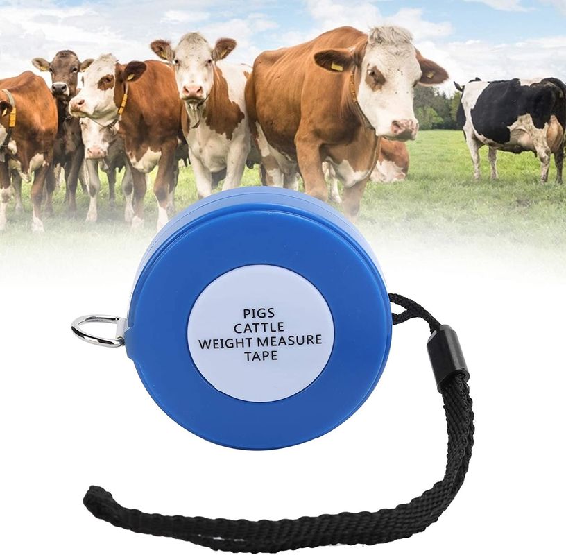 Blue Case Cattle Weight Measuring Tape For Farm 2.5m × 14mm Size