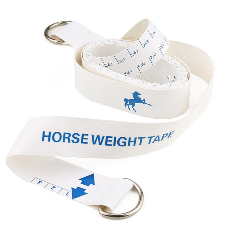 PVC Fiberglass Livestock Weight Tape , Metric Centimeter Kilogram Horse Measuring Tape