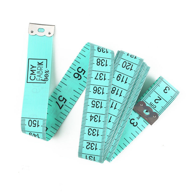 Bright Green Flexible Vinyl Measuring Tape For Sewing Environmentally Friendly