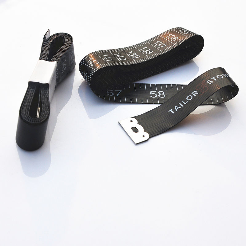 Black Bold Number Body Measuring Tape , Soft Fabric Cloth Sewing Tape Measure OEM
