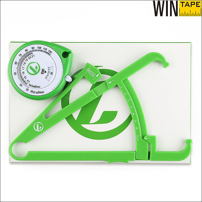 ABS Plastic Body Fat Percentage Calculator Caliper With Dual Sided 150cm Scale