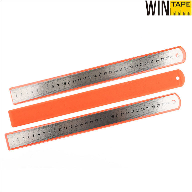 Heavy Duty 12 Inch Stainless Steel Ruler Non Bendable Silver Color
