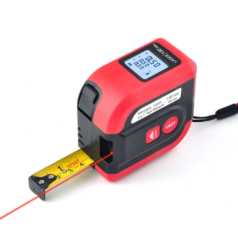 Top Rated Laser Measuring Device 130ft Digital Laser Tape Measure With LCD Digital Display
