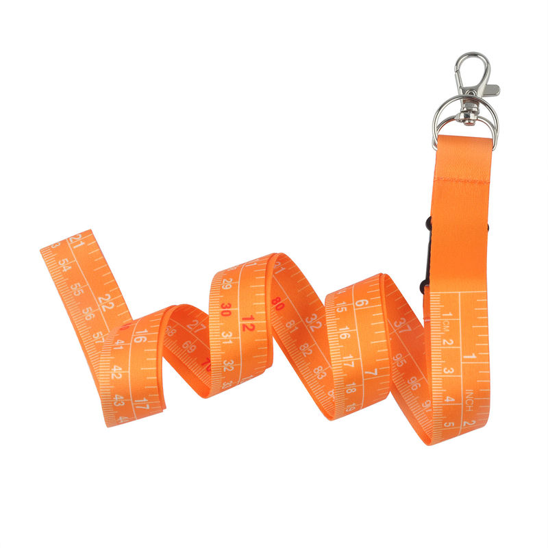 Orange Lanyard Clothing Tape Measure Comfortably Carry Measure Tapes 160cm X 2.5cm