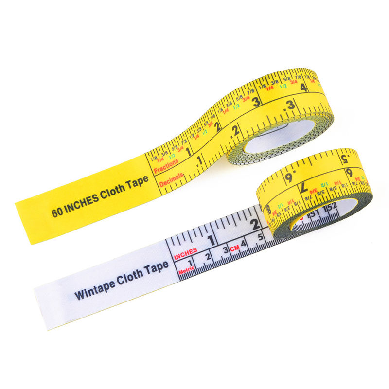 60 Inch Portable Cloth Tape Measure Fractions Decimals Scales In Metric Imperial Measurement System