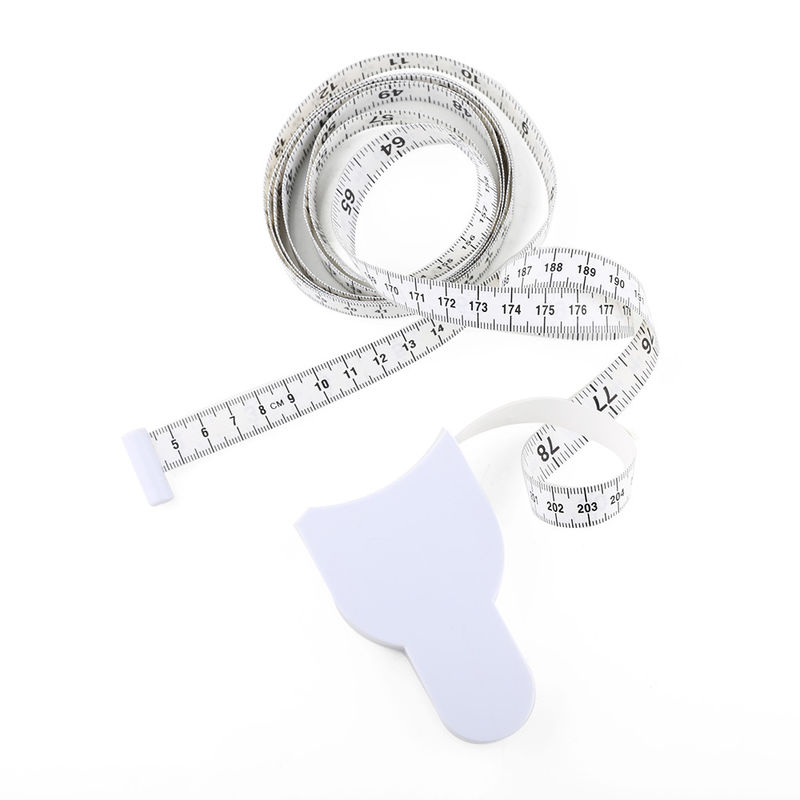 80 Inches White Flexible Girth Or Circumference Self Measuring Tape For Body Personalized With Logo