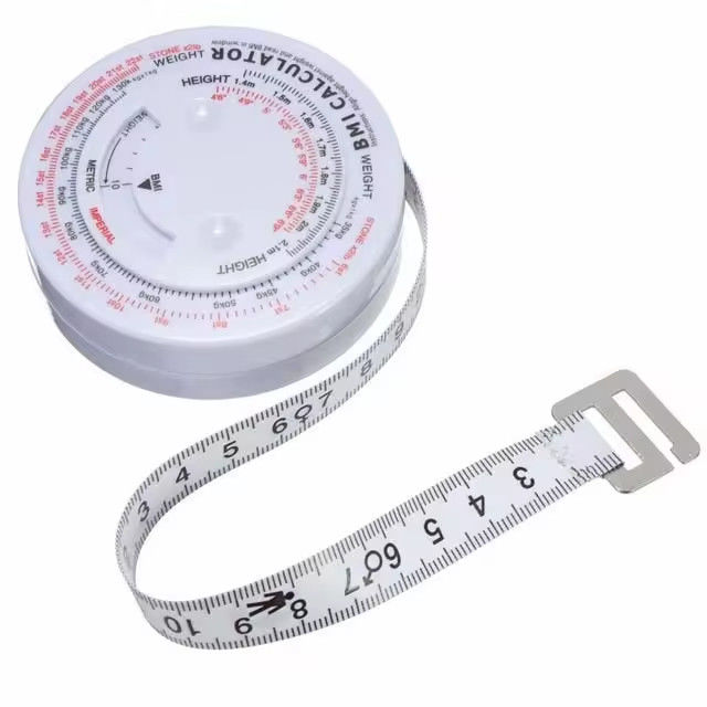 Wintape Promotion Round BMI Calculator With Measure Tape For Who Trying To Lose Weight Keep Track